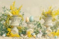 WHIMSICAL ELEGANCE MIMOSA PODIUMS AND EASTER DELIGHTS