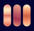 THREE Gradient color Collections, and pastel color Set of gradient and modern creative swatches color design in vector and