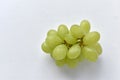 Three grapes close up on a white background Royalty Free Stock Photo