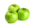 Three green apples Royalty Free Stock Photo