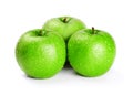 Three green apples Royalty Free Stock Photo