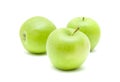 Three green apples Royalty Free Stock Photo