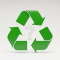 Three green arrows form a recycling symbol, commonly used to represent the proc Royalty Free Stock Photo