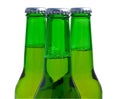 Three green beer bottles Royalty Free Stock Photo