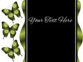 Three Green Butterflies Presentation Slide Background