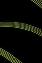 Green curve light lines on a black background Royalty Free Stock Photo