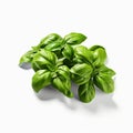 Hyper-realistic Commercial Photography: Basil On White Table