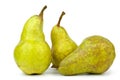 Three green pears Royalty Free Stock Photo