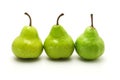 Three green pears Royalty Free Stock Photo