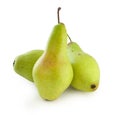 Three green pears Royalty Free Stock Photo