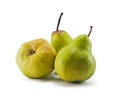 Three green pears Royalty Free Stock Photo