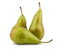 Three green pears Royalty Free Stock Photo