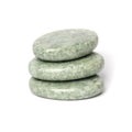 Three green polished stones Jadeite