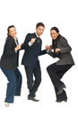 Three group of business people dancing Royalty Free Stock Photo