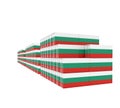 Three group Cargo Containers on white background. 3D Illustration Royalty Free Stock Photo