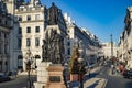 Three guardsmen and crimean war memorial in waterloo Royalty Free Stock Photo