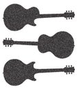 Three Guitar Silhouettes Royalty Free Stock Photo