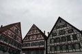 Three half timbered houses in Germany