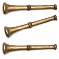 Three 3 hands of mortar macerator of bronze. Royalty Free Stock Photo