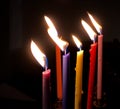 Three Hanukkah Candles Royalty Free Stock Photo