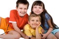 Three Happy Children Royalty Free Stock Photo