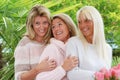 Three happy mature woman outdoor Royalty Free Stock Photo