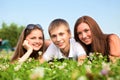 Three happy young teenagers