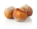 Three hazelnut