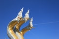 three-headed dragon in Thai belief Royalty Free Stock Photo