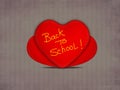 Three heart with back to school
