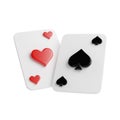 Three of Hearts and Spades