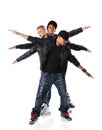 Three Hip Hop Young Men Royalty Free Stock Photo