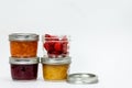 Three Home Made Preserves Jam Jars