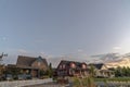 Three homes on a modern housing estate