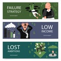 Failure Business Banner Set