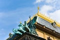 Three horse chariot on Prague National Theatre