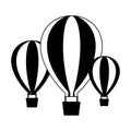 Three hot air balloons Royalty Free Stock Photo