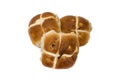 Three Hot Cross Buns in Shape of a heart