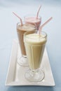 Three Ice Cream Shakes Royalty Free Stock Photo