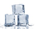 Three ice cubes