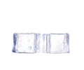 Three ice cubes on white background Royalty Free Stock Photo