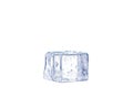 Three ice cubes on white background Royalty Free Stock Photo