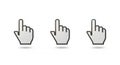 Three identical cursor icons arranged in a row against a white background. Each Royalty Free Stock Photo