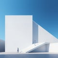 Minimalist Architecture: A Dreamlike White Building With Dramatic Diagonals