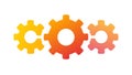 Three Interlocking Gears for Process and Workflow Automation, vector design Generative AI Royalty Free Stock Photo