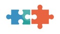 Three Interlocking Puzzle Pieces Collaboration Icon, vector design Generative AI Royalty Free Stock Photo