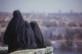 Islamic women wearing burqua, Istanbul