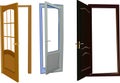 Three isolated doors collection