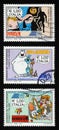 Three italian classic cartoons on postage stamps