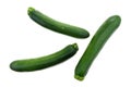 Three Italian squash isolated on a white background